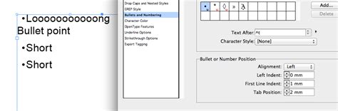 alignment - Is there a way to align bullet point indent in InDesign ...