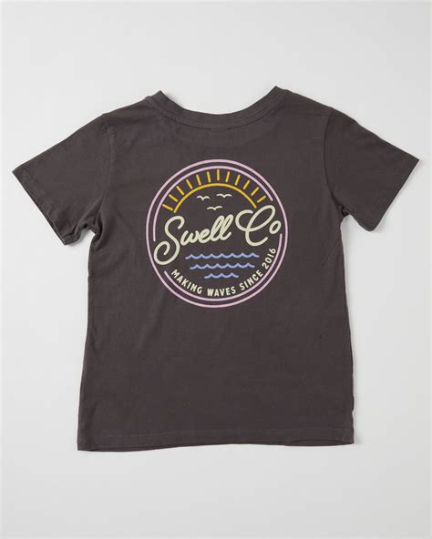 Swell Girls Swell Co Ss Tee Teens Washed Black Surfstitch