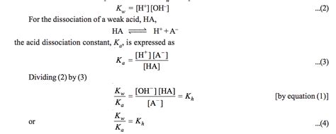 Calculation Of Hydrolysis Constant Degree Of Hydrolysis And Ph Of Salt