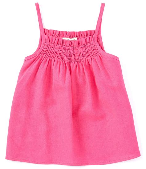 Copper Key Big Girls 7 16 Solid Linen Blend Swing Top Dillards