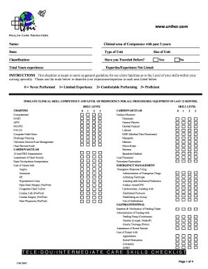 Fillable Online Clinical Area Of Competence With Past Years Fax Email