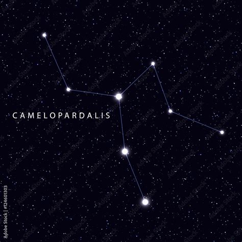 Sky Map with the name of the stars and constellations. Astronomical ...