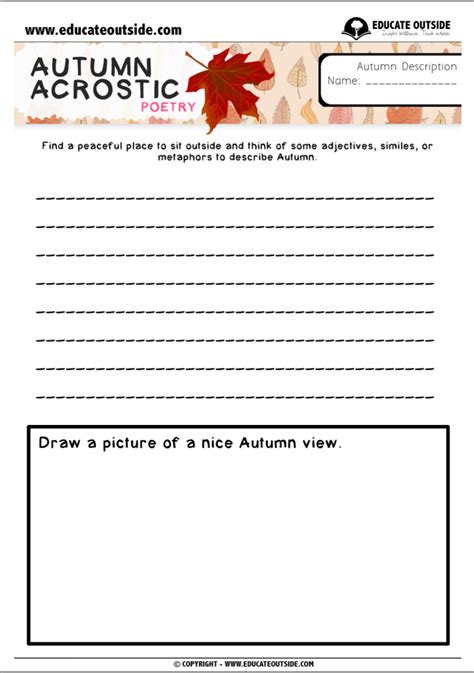 Autumn Acrostic Poetry - Educate Outside