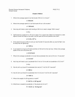 50 Kinematics Worksheet With Answers Chessmuseum Template Library