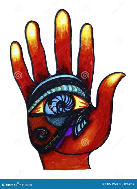 hand  eye stock illustration illustration  painting