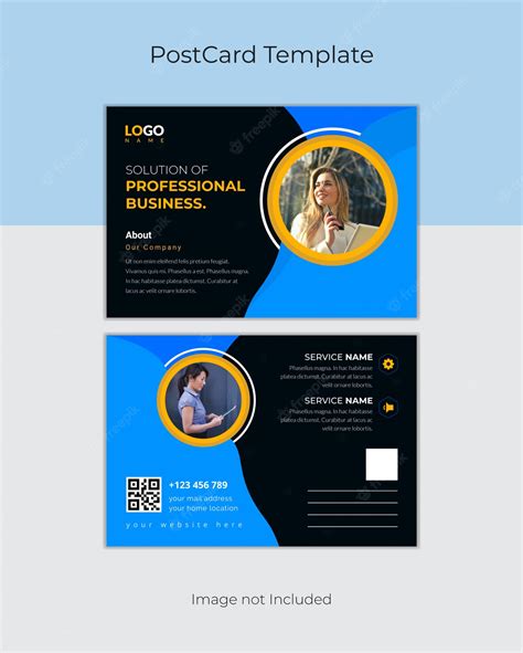 Premium Vector Business Postcard Design Template