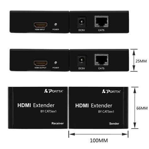 Portta PET50EP HDMI Extender Over Single UTP CAT5e CAT6 Cable Up To 50m