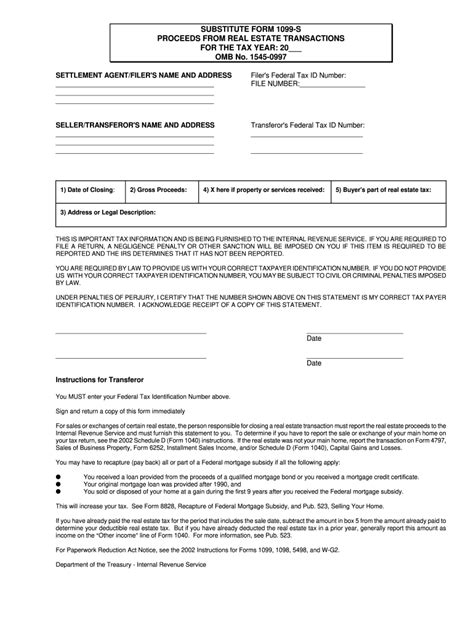 Substitute Form 1099 S Fill Online Printable Fillable Blank