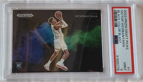 Victor Wembanyama 2023 Prizm Draft Picks 1 Black Color Blast SSP