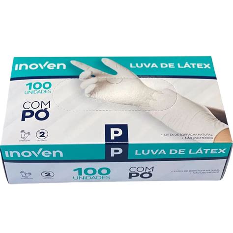 Luva De Látex Pó Descartável Para Procedimentos Caixa 100