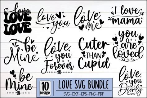 Love Svg Bundle Graphic By Funnysvgmax · Creative Fabrica