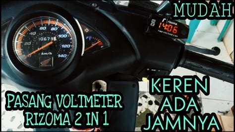 CARA MEMASANG VOLTMETER RIZOMA 2 IN 1 DI VARIO 110 KARBU YouTube