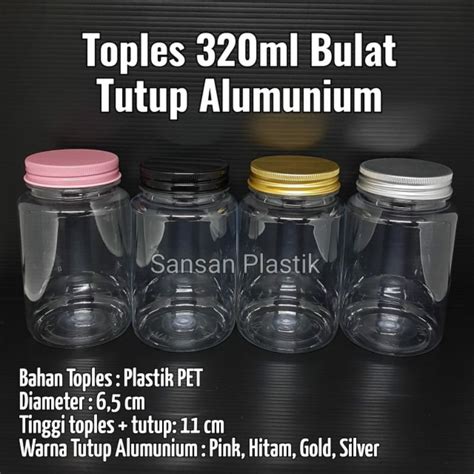 Jual Toples Plastik Tutup Alumunium 320 Ml Toples 320 Ml Tutup