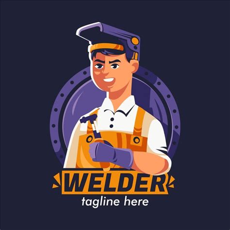 Premium Vector Detailed Welder Logo Template