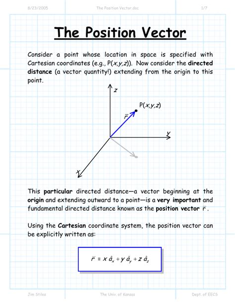 The Position Vector