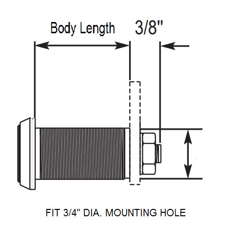 High Security Medeco Cam Lock Kit With Length And Keys Options