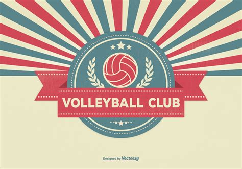 Retro Volleyball Club Illustration 99217 Vector Art At Vecteezy