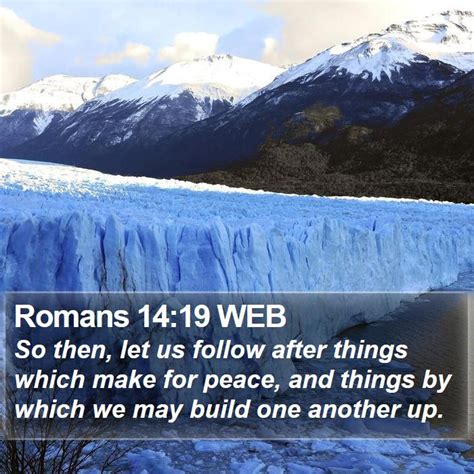 Romans 14:19 WEB Scriptures Images