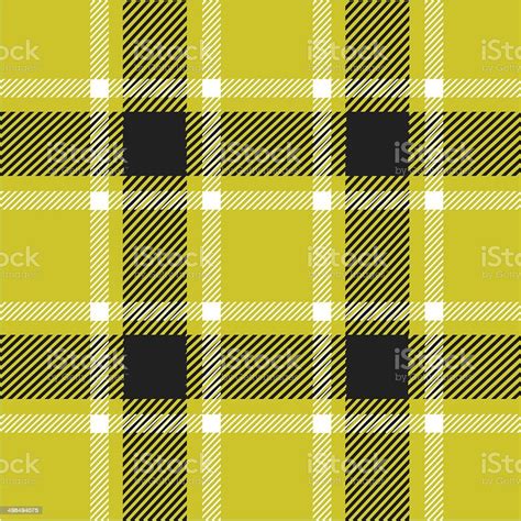 Yellow Plaid Pattern Stock Illustration Download Image Now Abstract Arts Culture And