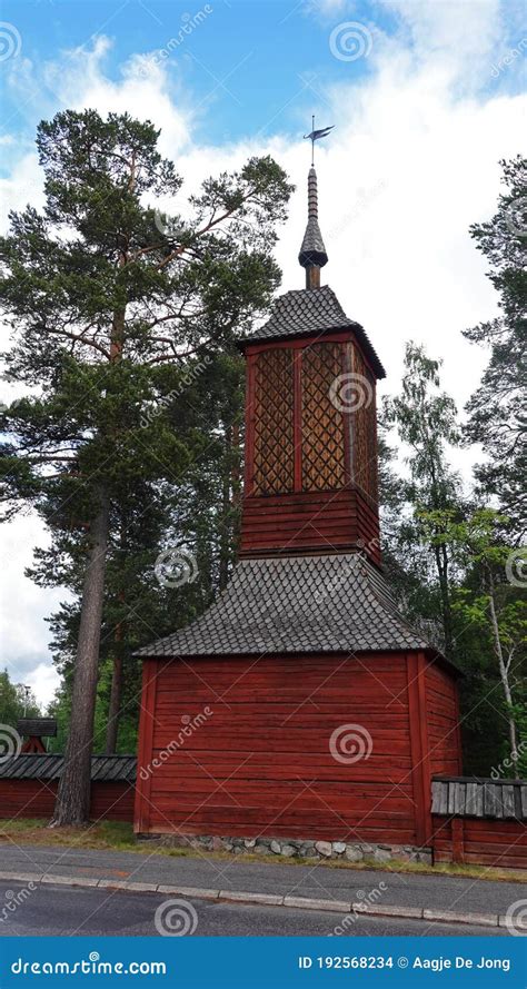 Tower Of The Old Church Of Jokkmokk In Swedish Lapland Stock Photo