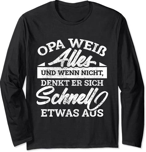 Opa Spruch Geschenke für Großvater Bester Opa Langarmshirt Amazon de