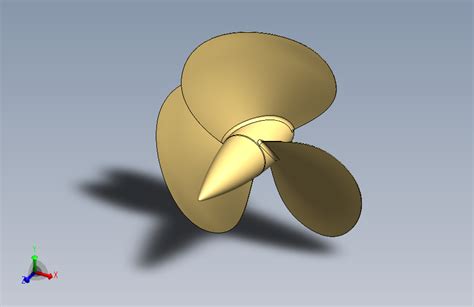 船用螺旋桨 Solidworks 2013 模型图纸下载 懒石网