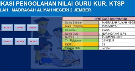 JS Aries Blog Aplikasi Penilaian MA Kurikulum 2006 KTSP Tahun