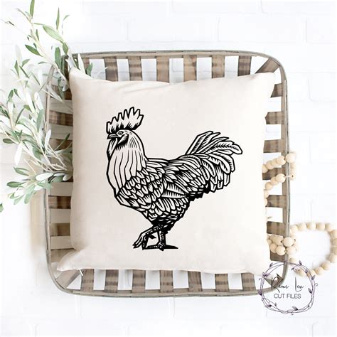 Pollo Svg Gallo Svg Clipart De Granja Decoraci N De Pared Etsy M Xico