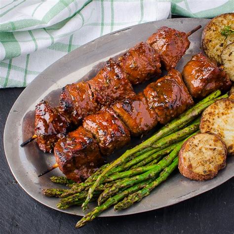 Herb Marinated Beef Skewers W Honey Whiskey Bbq Glaze Slap Yo Daddy Bbq