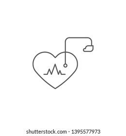 Artificial Cardiac Pacemaker Icon Vector Filled Stock Vector Royalty