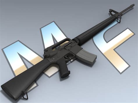 Vietnam M16 Rifle 3d Model Turbosquid 1246960