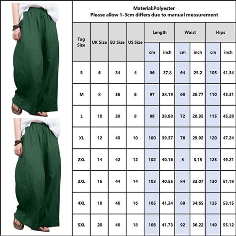 Plus Size Womens Cotton Linen Elastic Waist Wide Leg Pants Ladies Harem Trousers Ebay