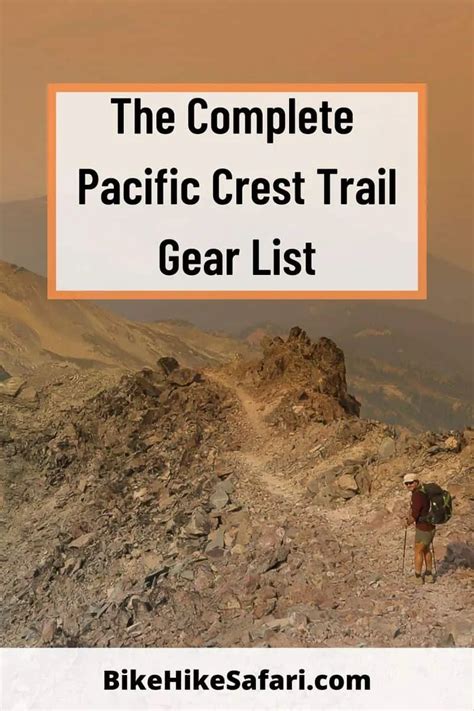 Pacific Crest Trail Pct Ultralight Gear List