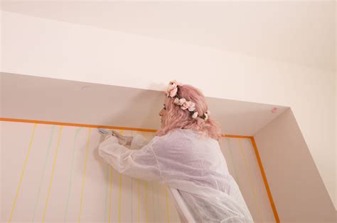 DIY Rainbow Drip Paint Wall – Mr. Kate