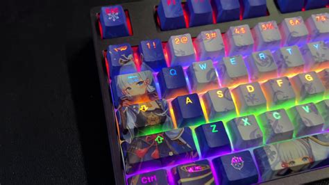 High Res Genshin Impact Ayaka Keycap Set Pbt Backlight Etsy Canada