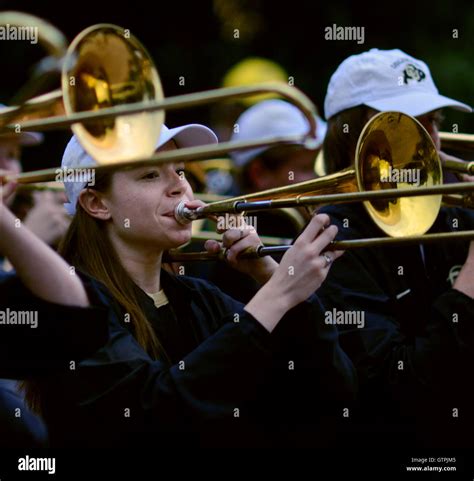 Marching trombone hi-res stock photography and images - Alamy