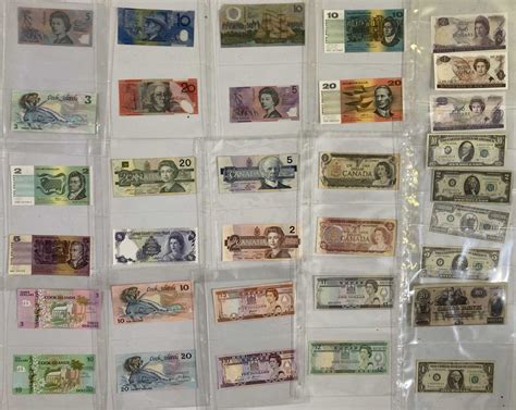 lot  bank notes dollars
