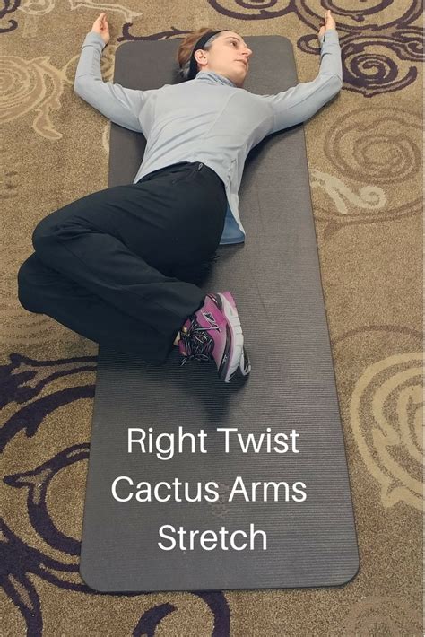 Right Twist Cactus Arms Stretch Laura Regna Fitness