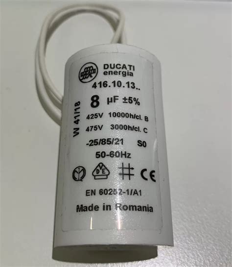 Motor Run Capacitor Uf Microfarad White Wires