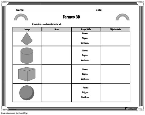 Feuilles De Travail Sur Les Formes 3d Gratuites Et Imprimables