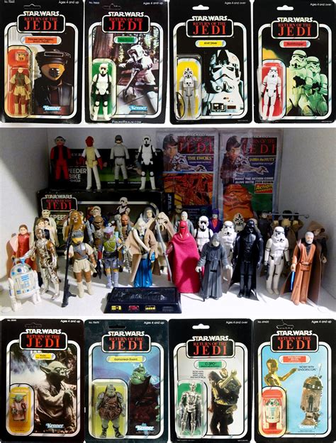 Many Star Wars Action Figures Are On Display