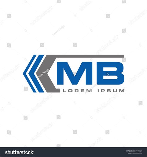 Mb Monogram Initial Letters Logo Design Stock Vector Royalty Free