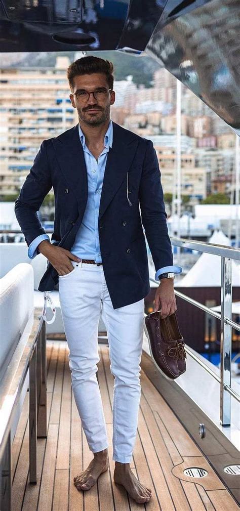 Top 5 Looks For The Exclusive Yacht Parties Of This Summer Season Blazer Outfits Men Blue