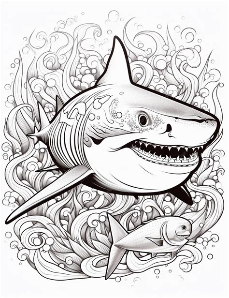 Premium AI Image | a drawing of a shark with a large smile on his face ...