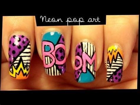 Neon Pop Art Nail Art Pop Art Nails Metallic Nail Art Nail Art