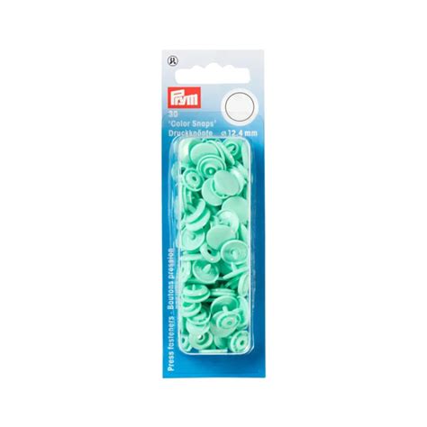 Prym Druckknöpfe Color Snaps rund 12 4 mm mintgrün Stoffe Hemmers