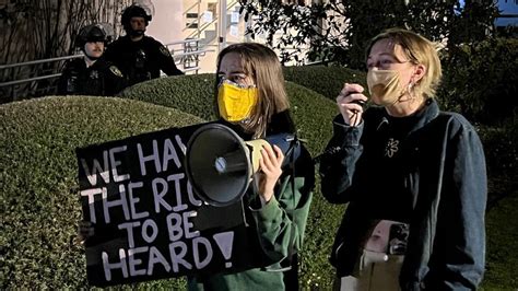 Pro Palestine Protestors Rally At Cal Poly Humboldt Occupy Siemens Hall