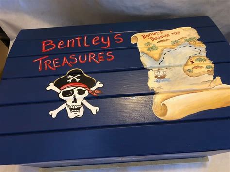 Pirate Toy Box Hand Painted Kids Furniture Hand Painted Etsy In 2020