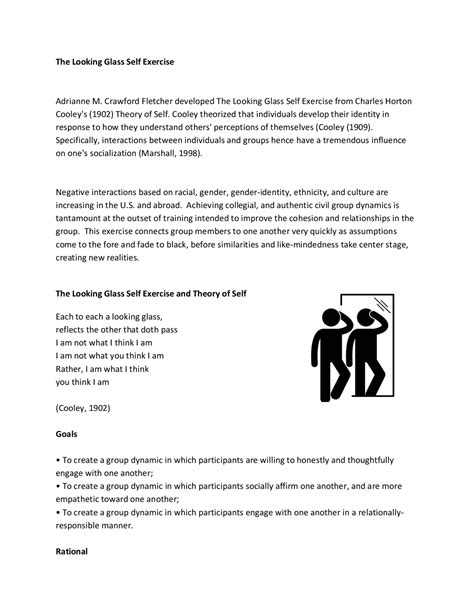 The Looking Glass Self Exercise | Lecture notes Dynamics | Docsity