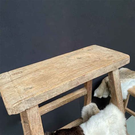 Kb High Wooden Stool Houten Banken En Krukjes Voor Binnen En